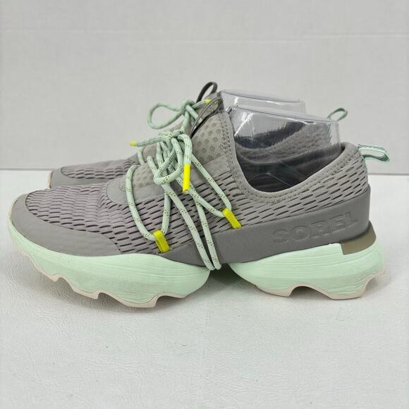 Sorel Kinetic Impact Lace Up Sneakers Dove Gray Sea Salt Women's Size 7.5 - Picture 4 of 11